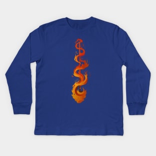 [Possible] Official Yellow [Fire] Sign [004] Kids Long Sleeve T-Shirt